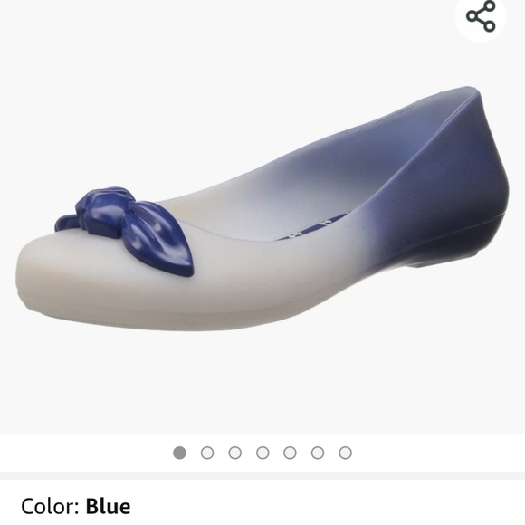 Melissa Shoes - mel Dreamed by melissa Women's Pop V Ballet Flat,Blue,6 M US